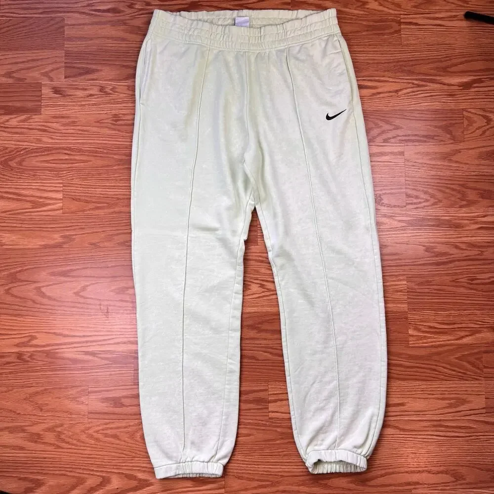 Nike Sportswear Liquid Lemon-Lime Green Acid Washed Fleece Sweatpants Sz XL
